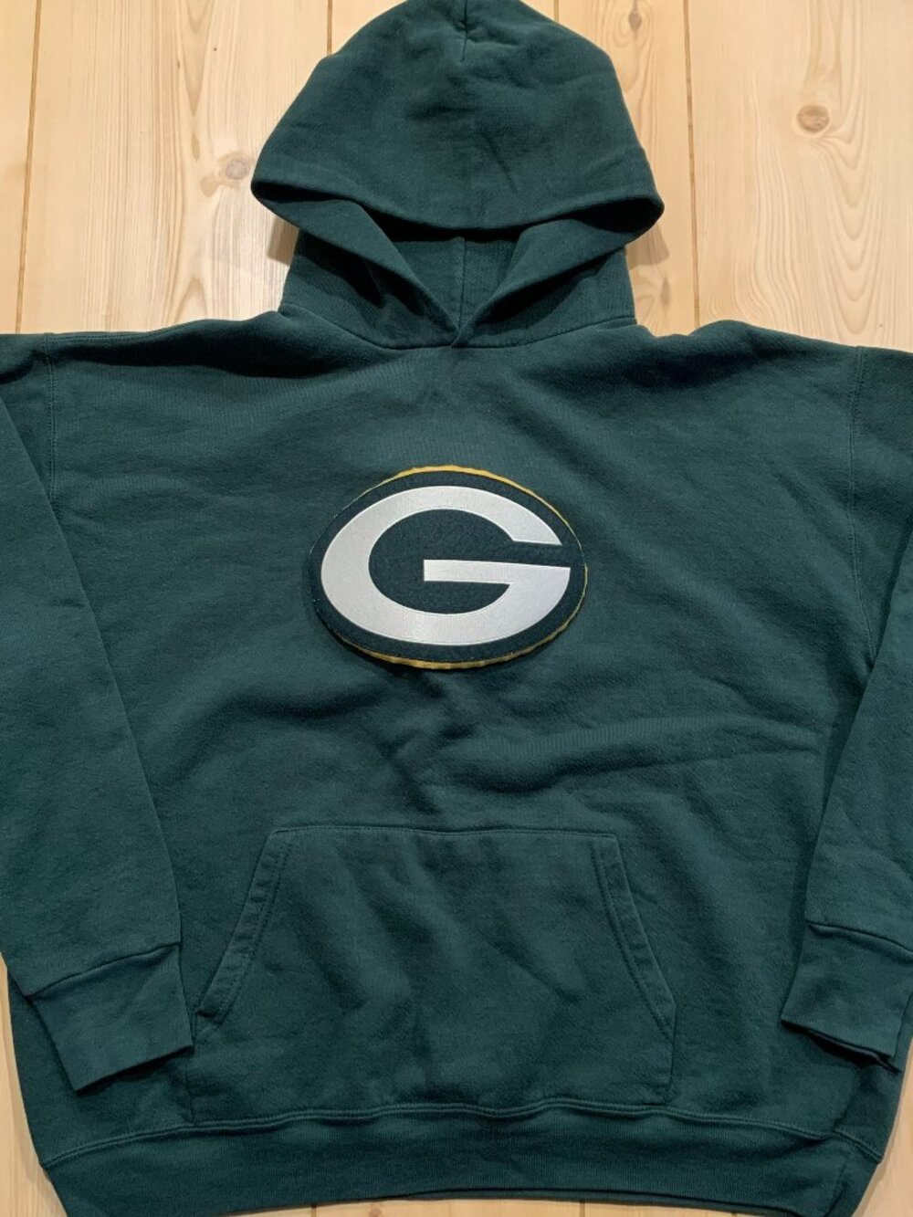 Vintage Y2K Green Bay Packers NFL Football Patch Logo Hoodie Sweatshirt XL